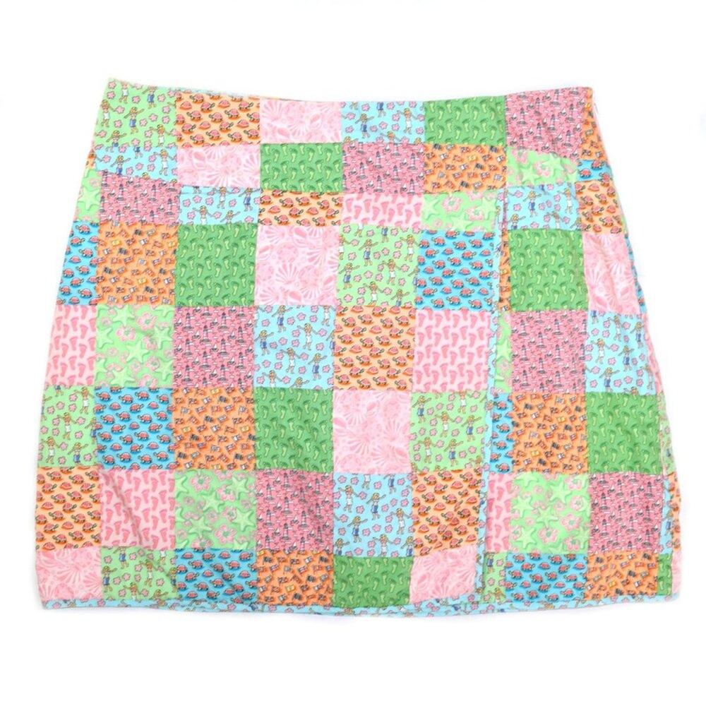 Vineyard Vines Hula Print Patchwork Wrap Mini Ski… - image 5